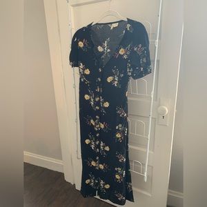 Black floral maxi dress